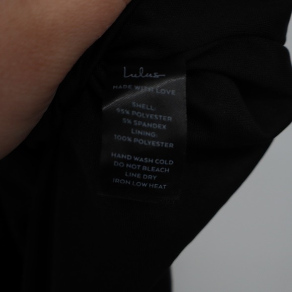 Lulus Song of Love Maxi Dress Womens Large Black Off-The-Shoulder Front Slit - Picture 5 of 8